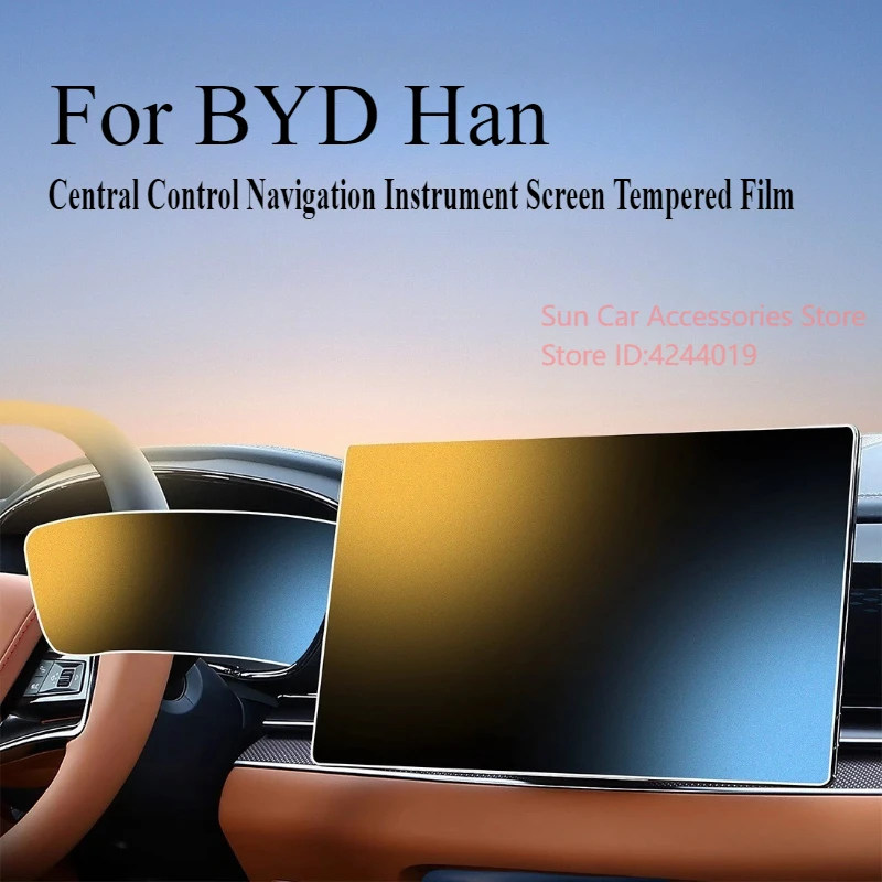 

Для BYD Han DM-i/EV 2020-2025 центральное управление, навигационный экран прибора, закаленная пленка, защитная пленка, аксессуары для салона автомобиля