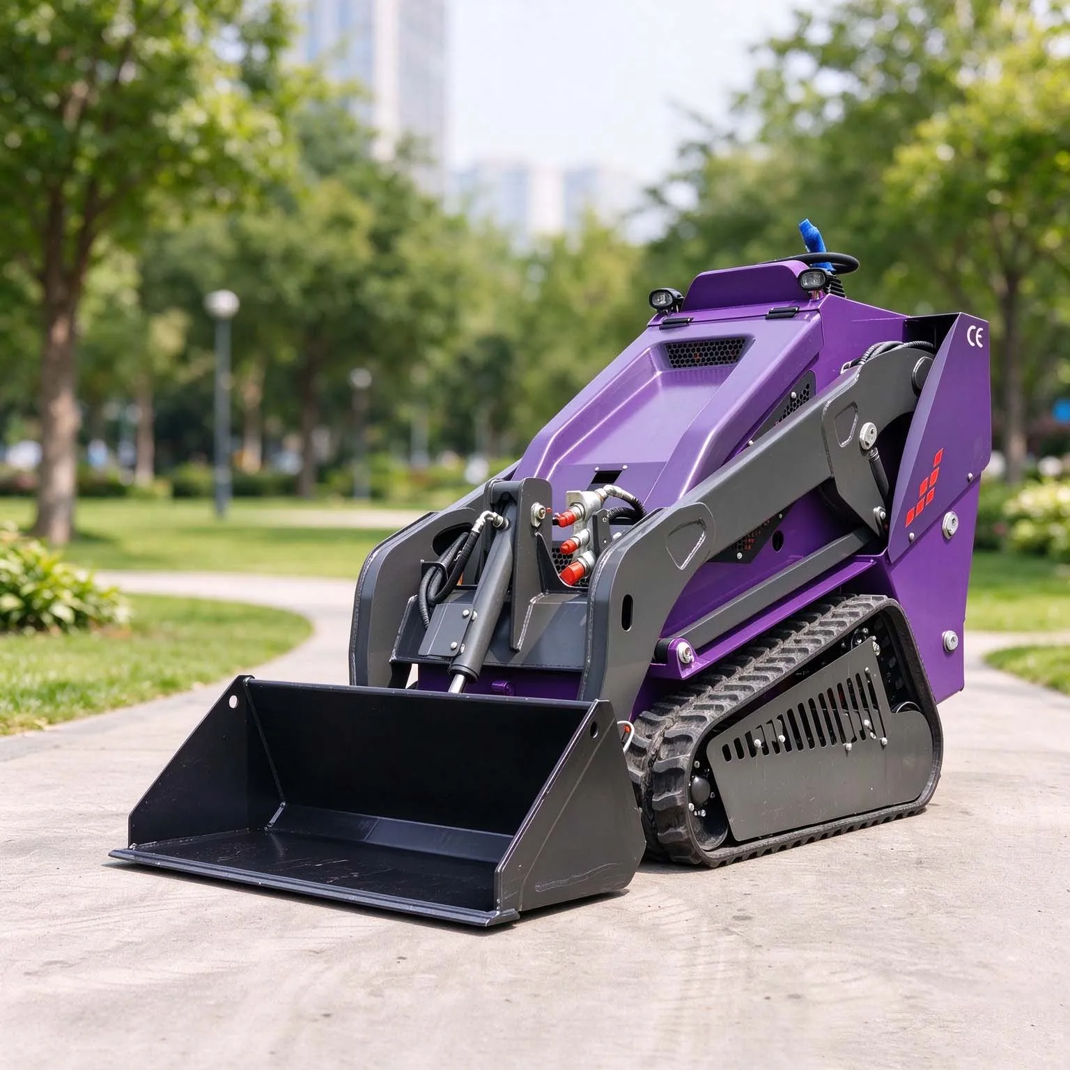 Customized Tracked Mini Skid Steer Loader SAAO Diesel Hydraulic Machine for Farm Orchard Landscaping and Rough Terrain