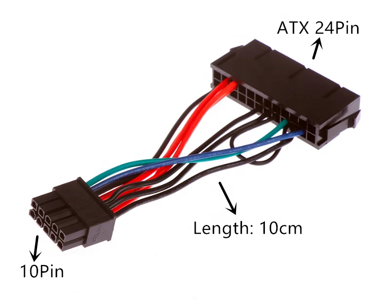 ATX 24-Pin Female to 10-Pin /12-Pin/14-Pin Male Adapter Power Supply Cable Cord for Lenovo 10PIN Motherboard