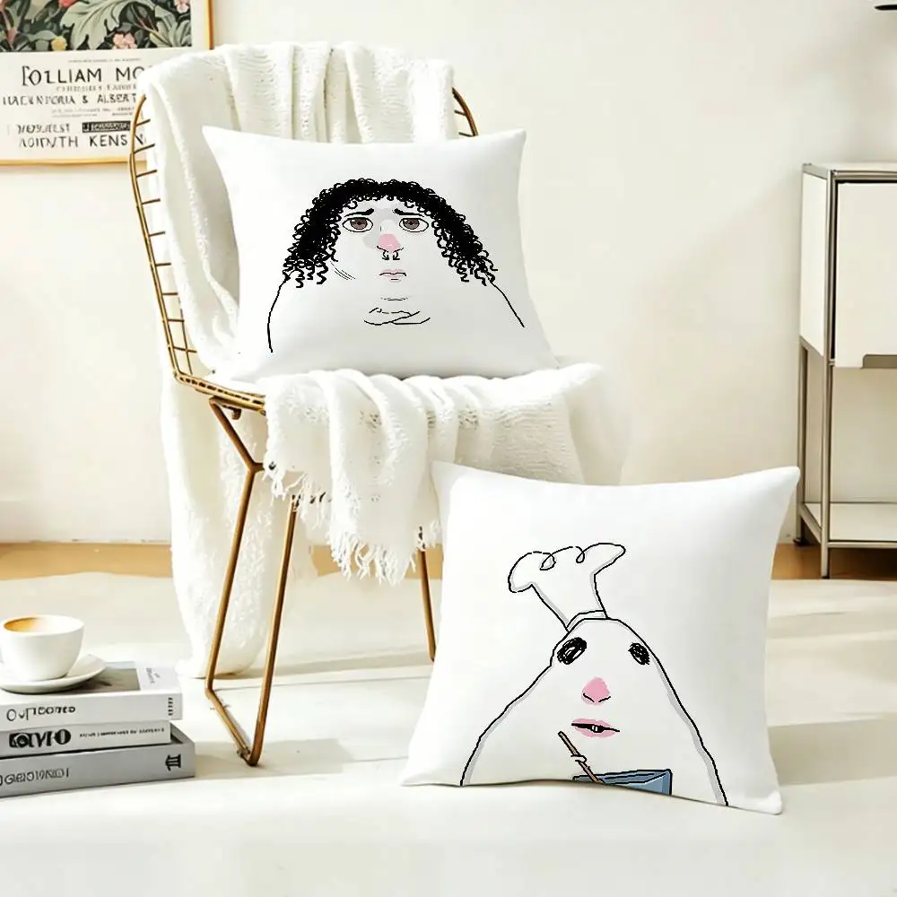 FUNNY H-Hamster Caveman   Pillow Case Pattern Printed Pillowcase For Living Room Sofa Cushion Cover
