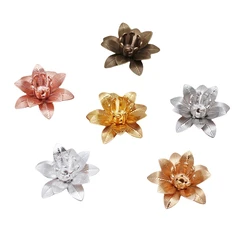 BoYuTe-Três Camadas de Latão Flor Materiais, DIY Handmade Jóias Acessórios, 15*6mm, 50 pçs/lote, Atacado