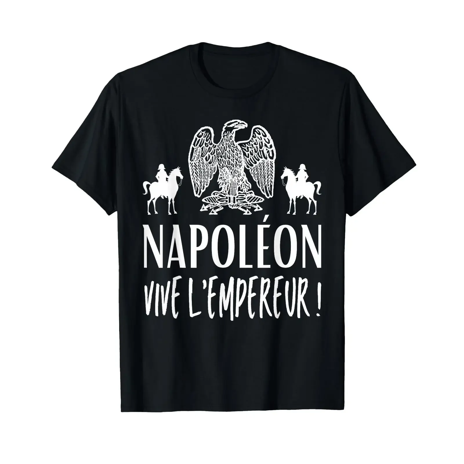 Napoleon Bonaparte Vive l'Empereur France Imperial Eagle T Shirt black vintage Washed Soft Stretched fashion Versatile