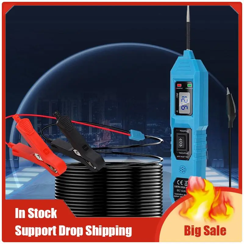 

A70U New Automotive Circuit Tester Digital Test Electric Voltage Power Test System Probe Car Voltage Tester Test Tool Durable Ea