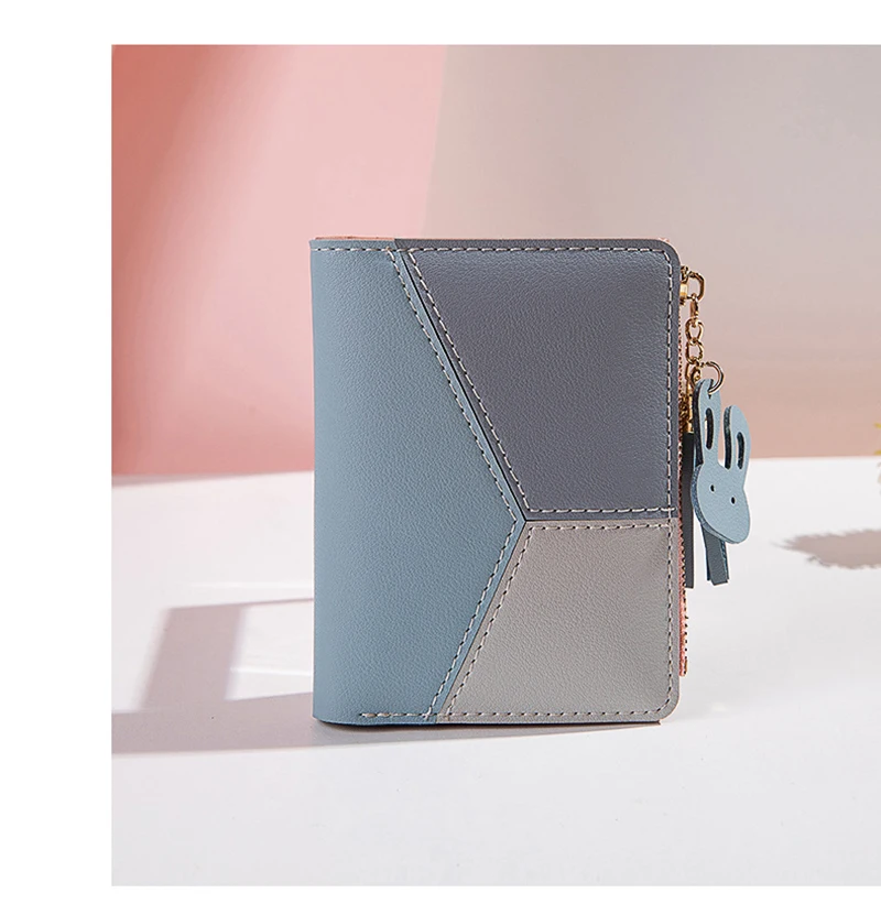 Luxus Marke frauen Brieftasche aus PU Leder Weibliche Karte Halter Geldbörsen Tragbare Damen Kleine Zipper Geldbörsen Mädchen Geschenk – Detail 10