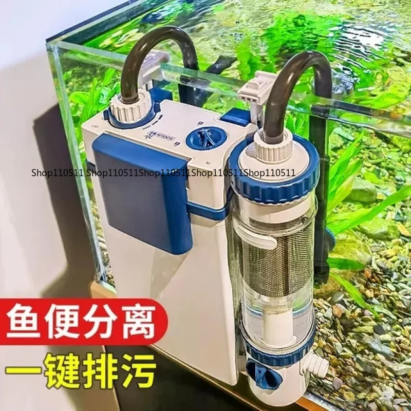 Wall-mounted External Fish Tank Filter Bucket, Small Silent Water Purifier with Circulation System for Aquarium