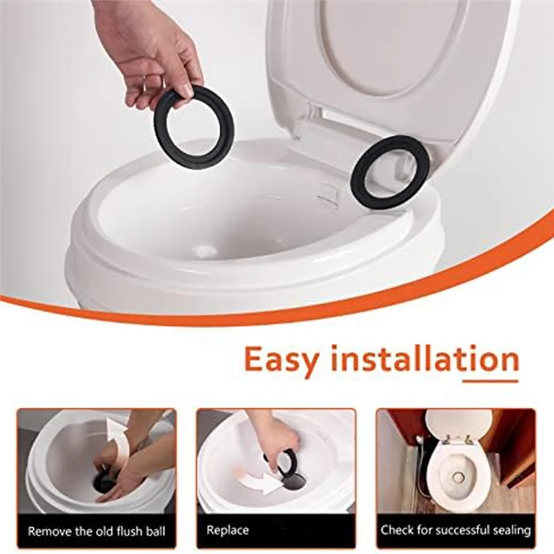A67P-2Pcs RV Toilet Seal Kit Perfect Replacingfor 300/310/320 RV Toilet Parts Solve The Leakage Problem Easy To Use