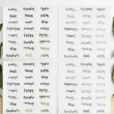 

Essential Oil Bottle Stickers Self-Adhesive Label Markers Decorative For Perfume Oil Dropper Bottles Waterproof