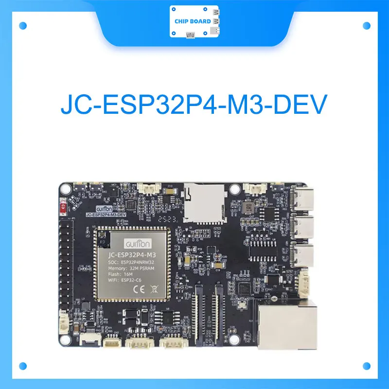 

Плата GUITION JC-ESP32P4-M3-DEV ESP32-P4+C6, двухъядерный, 32 МБ, PSRAM, 16 МБ, флэш-память Ethernet, USB-C, аудио