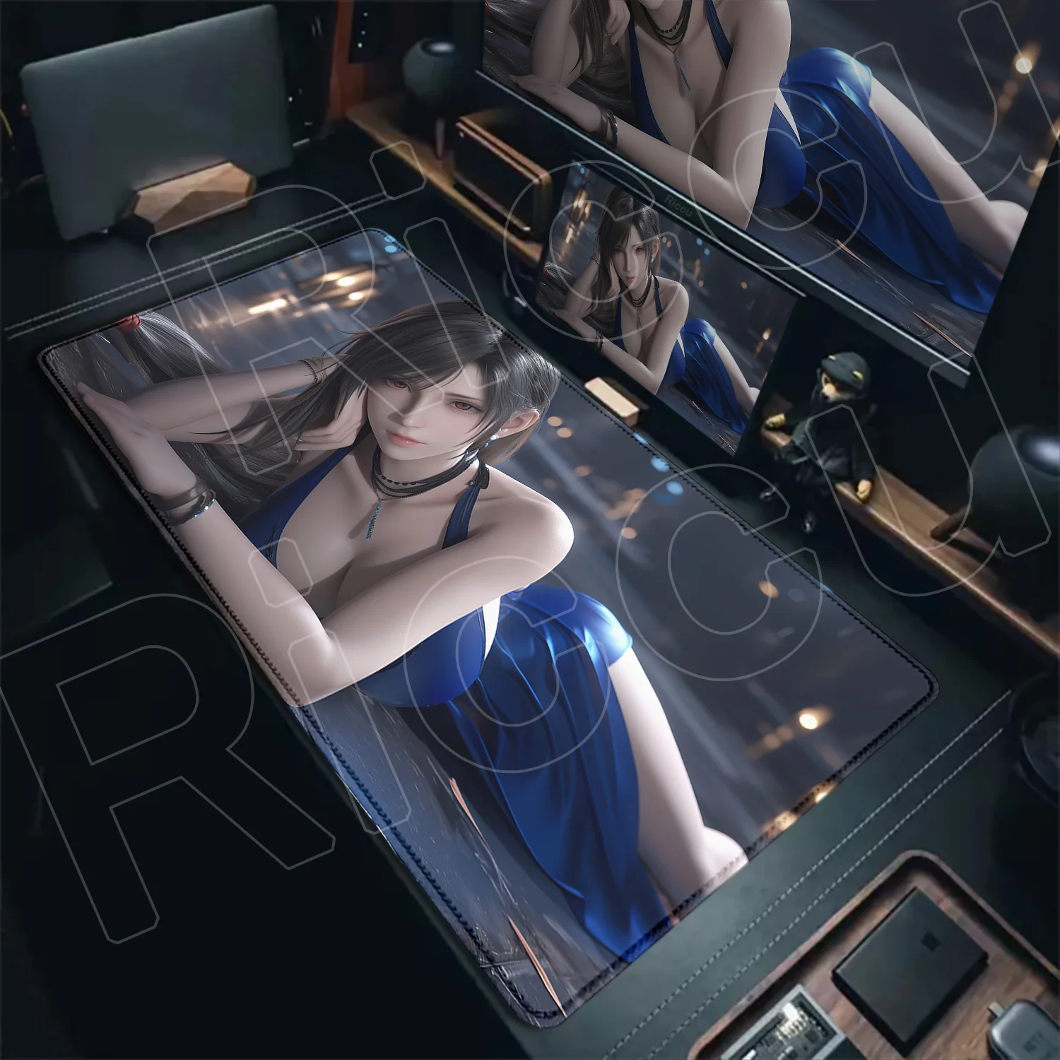 

Anime 900x400 FINAL FANTASY Aerith and Tifa Mouse Pad XXL Gaming Accessories Office Gamer Keyboard Desk Mat Sexy Girls Mouse Pad