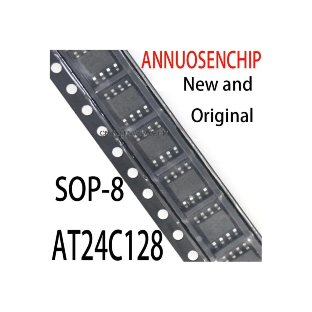 100PCS/LOT New and Original 24C128 AT24C128N AT24C128AN SOP-8 AT24C128