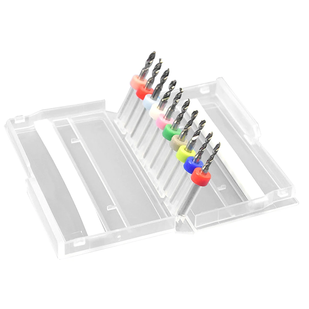 

10 PCS/ Set PCB Circuit Board Carbide Drill Bits Micro Engraving Drill Bits Set for CNC Rotary Tool 2.1mm to 3.0mm