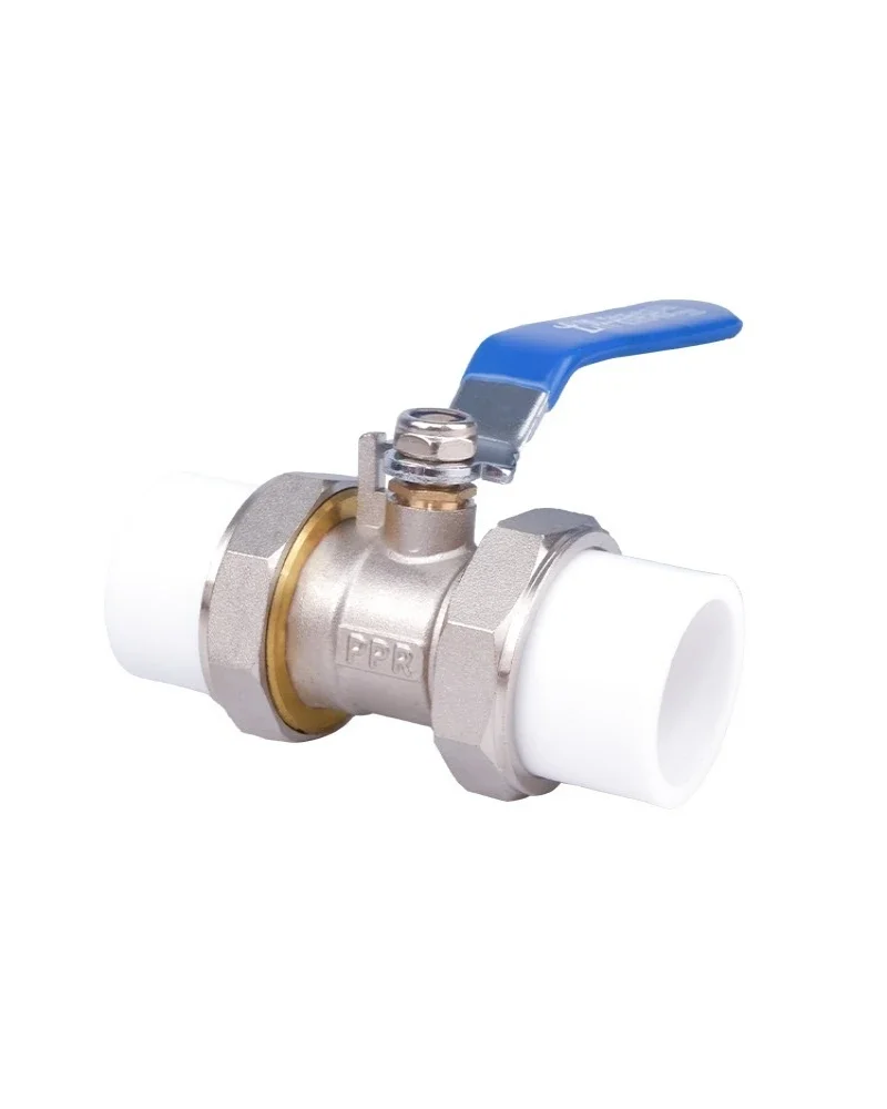 BSPT 1/4 "3/8" 1/2 "3/4" 1 "1-1/4" مزدوج الاتحاد النحاس PPR الكرة صمام المقبس لايف ربط الحرارة الانصهار السباكة المناسب 20/25/32 #4