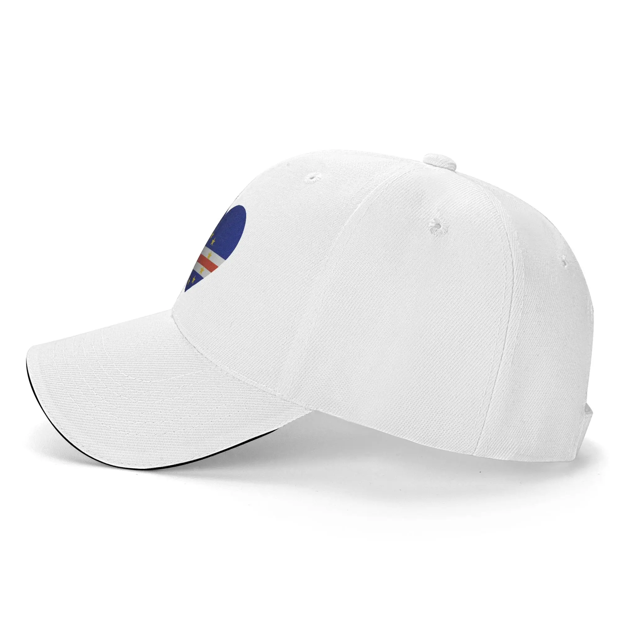 Cape Verde Flag Cabo Sandwich Hats  , Hip-Hop Baseball Caps Snapback Caps  Trucker Worker Cap Adjustable Sun Caps Summer
