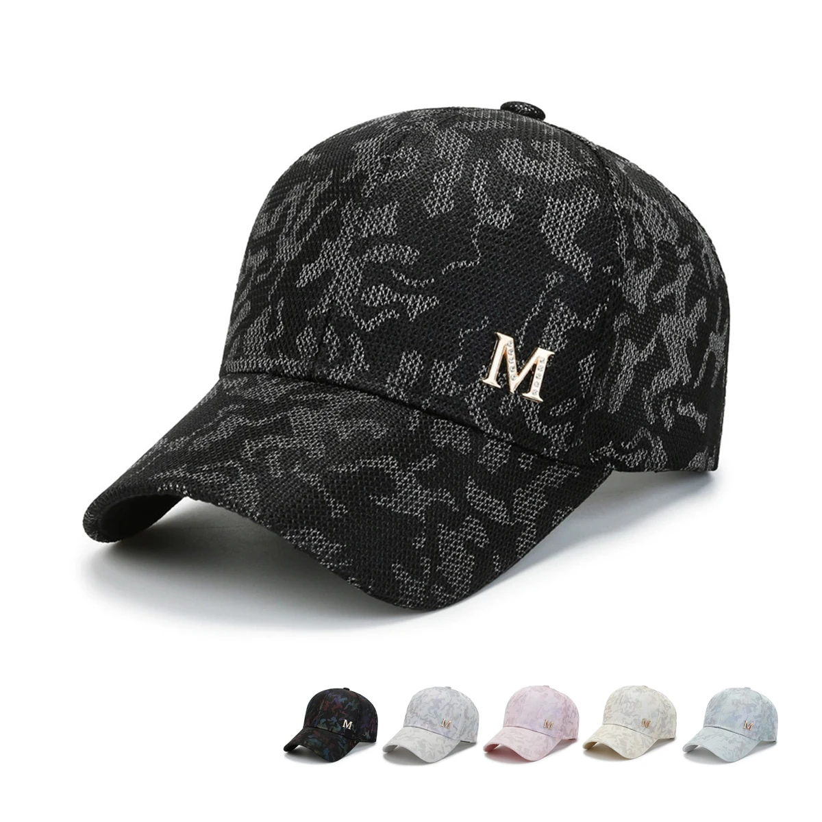 Herren/Damen Mode M-Buchstabe Camouflage Baseballkappe Frühling Sommer Herbst Erwachsenen-Hüte