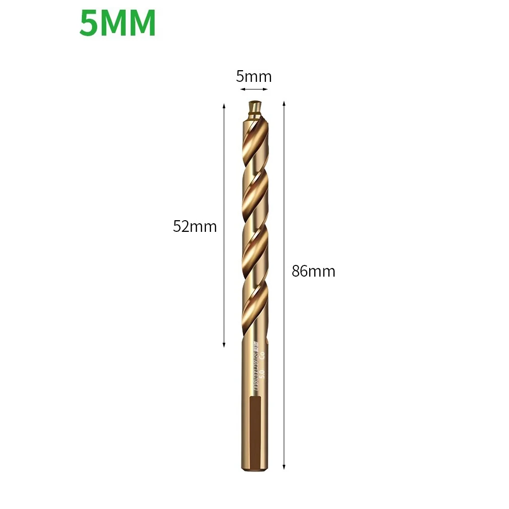 7pcs 3-6mm M35 Drill Bits Cobalt Straight Step Hole Cutter For Stainless Steel Drill Bits Length 61-92 Mm Power Tool Parts