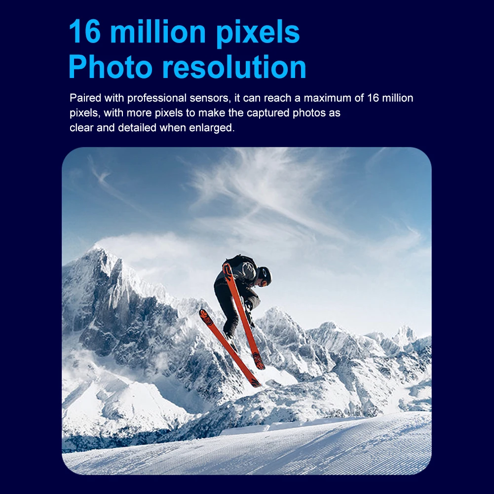 كاميرا واي فاي اكشن 30 متر كاميرا تسجيل مقاومة للماء 120 ° مسجل فيديو للتمرين بزاوية واسعة مع مجموعة الملحقات #3