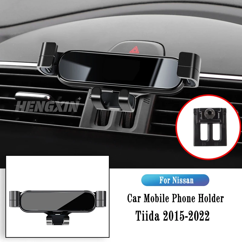 

Car Phone Holder For Nissan Tiida 2015-2022 Gravity Navigation Bracket GPS Stand Air Outlet Clip Rotatable Support Accessories