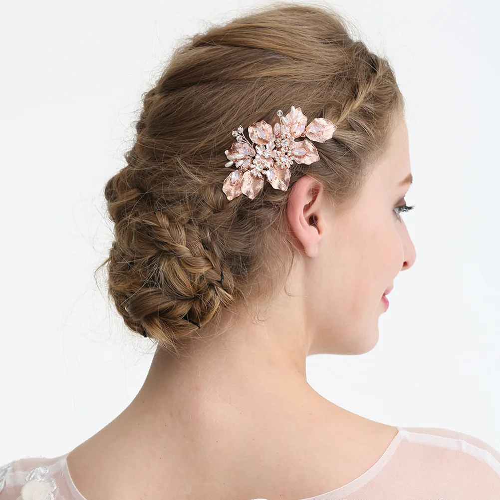 

Расческа для волос невесты Элегантный головной убор с кристаллами Изысканные свадебные украшения для волос Вставленная расческа Свадебная вечеринка Использование свадебного головного убора