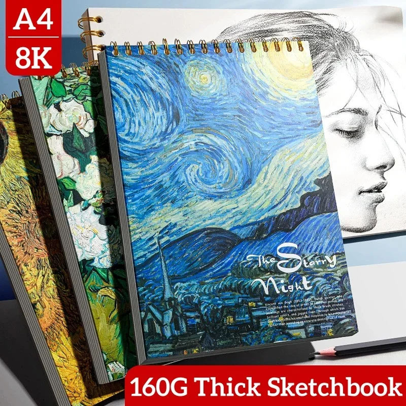 A4/8K Professional Sketchbook – Thick Paper for Watercolor & Drawing 1