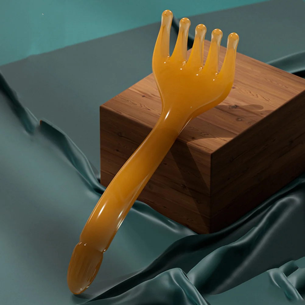 

2Pcs Scalp Massager Resin Craft Massage Comb Comfortable Handle Easy to Use Body Acupoint Massager Tool for Home Travel