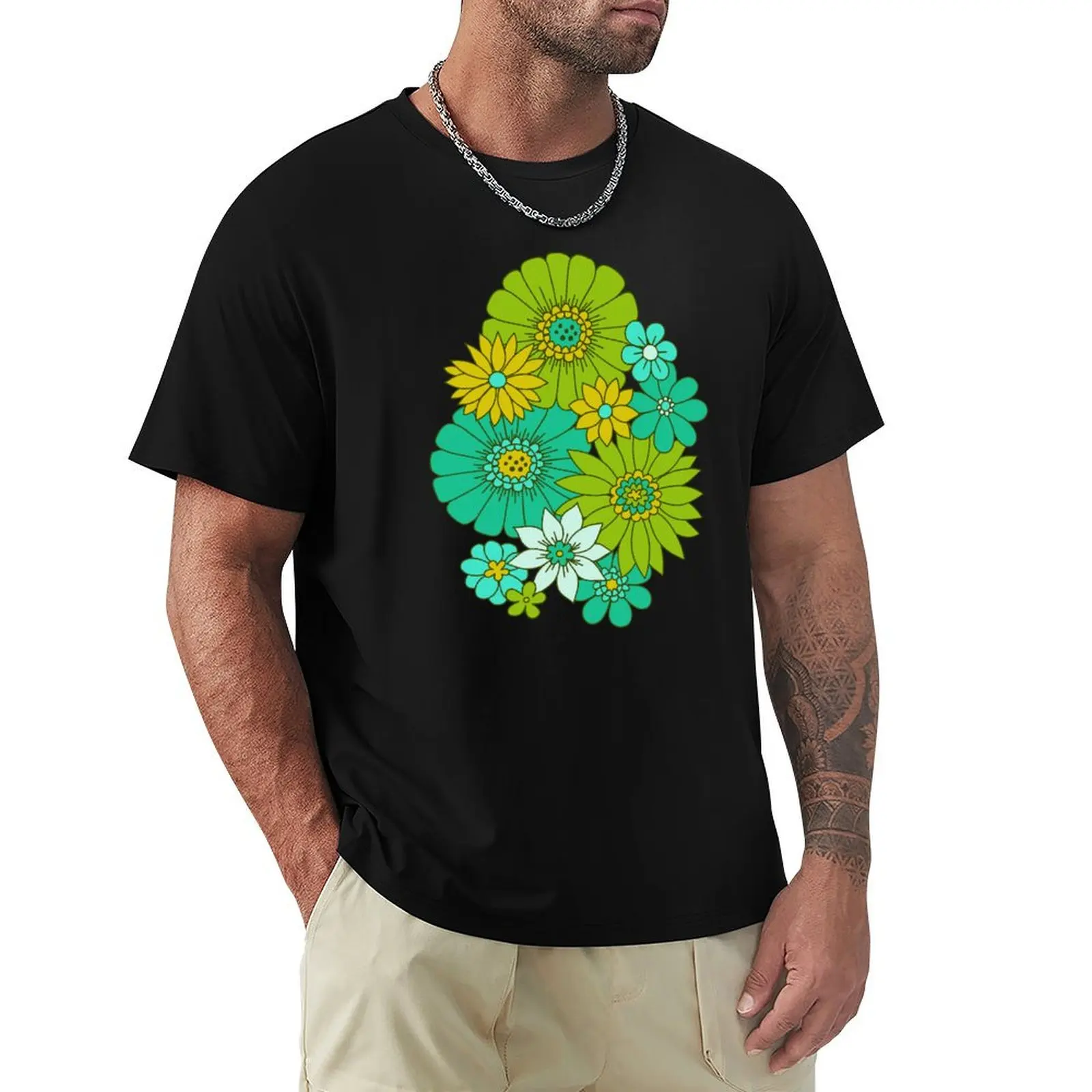 

Retro Daisy Floral - Lime T-Shirt Lightweight Running Sports T-Shirt