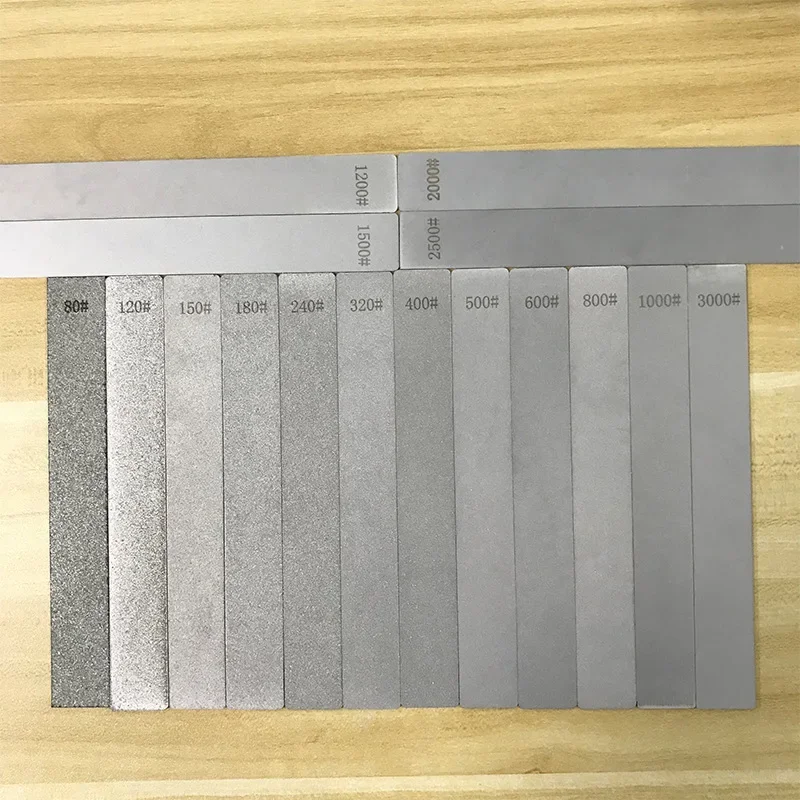 Set De 6 Pierres à Aiguiser Diamantées 80 240 400 800 1200 3000 - Affûteuse Professionnelle Pour Couteaux