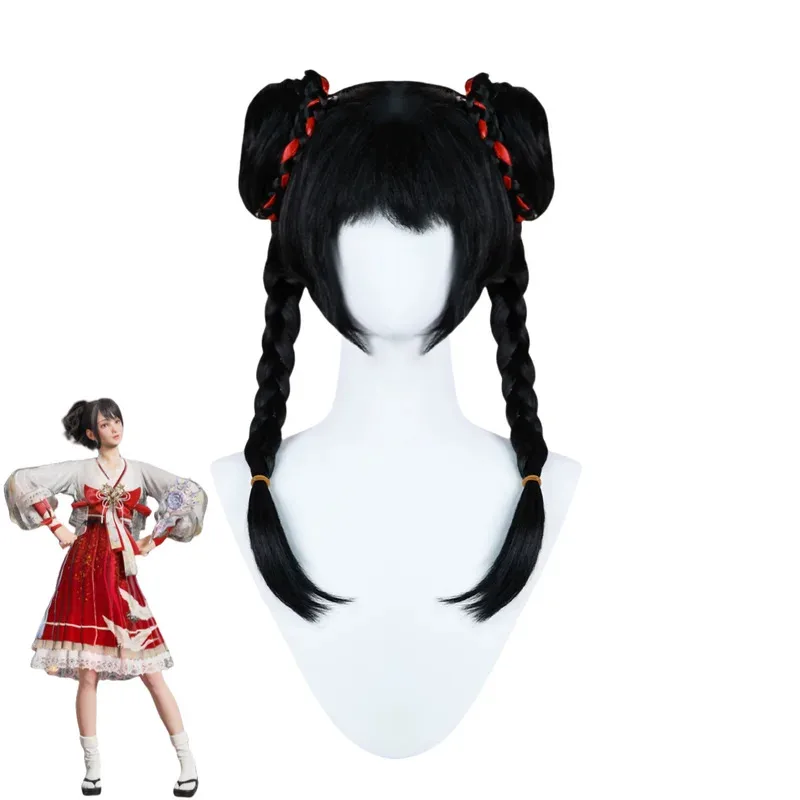 Игра Naraka: Bladepoint Kurimi, карнавальный костюм, красное платье в китайском стиле, парик Лолиты с бантом, женский сексуальный милый праздничный костюм; 2,r'6