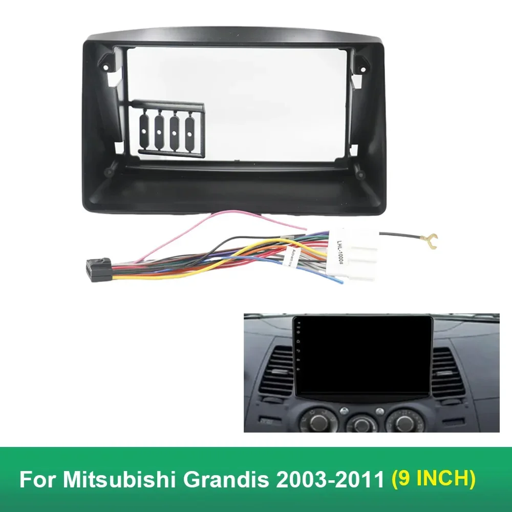 9 Inch Car Frame Fascia Android Audio Fitting Adaptor Dash Trim Kit For Mitsubishi Grandis 2003-2011