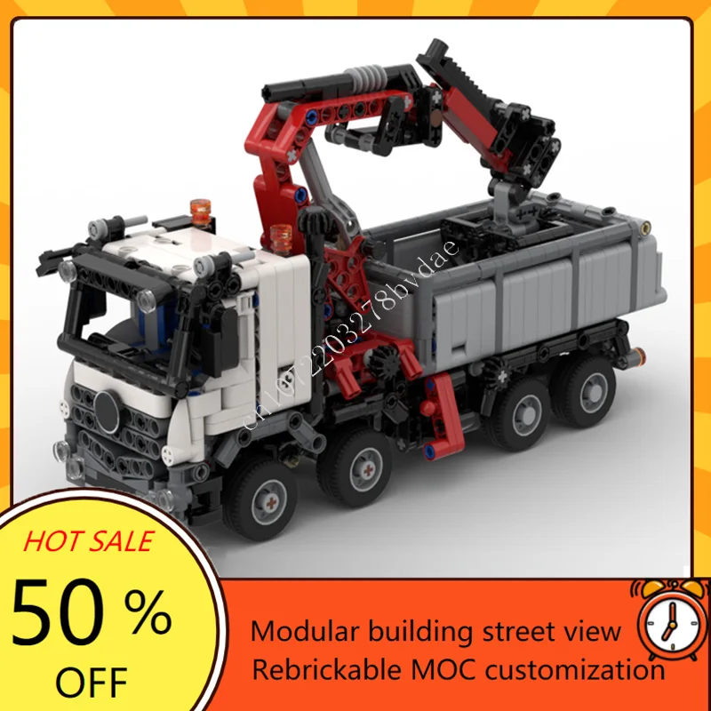 1069PCS MOC City Transportation Mercedes truck Arocs Model Building Blocks Bricks DIY Assembly Creative Children Puzzle Gifts