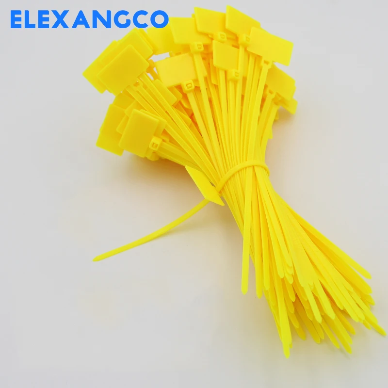 4*150mm Beschriftbare Nylon-Kabelbinder mit Etiketten, Gemischte Farben 100 Stück/Beutel Selbstsichernde Kabelmarkierer für Kabelmanagement – Detail 13