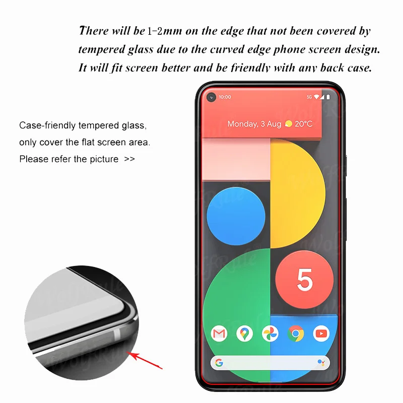 4-in-1 For Google Pixel 5 Glass For Pixel 5 Glass Camera Lens HD Phone Film Screen Protector For Google Pixel 5 Tempered Glass