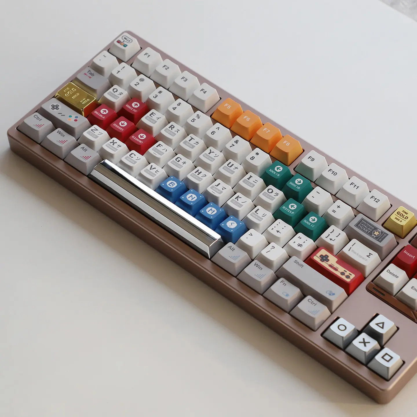 Metal keycap cherry profile 6.25u silver spacebar aluminum arrow keys ctrl alt 1.25u R1 modifier