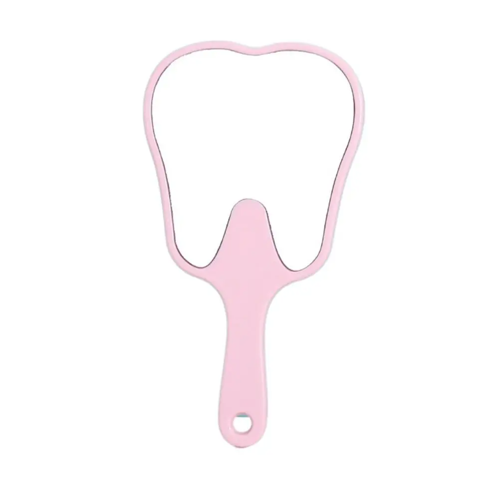 

Simple Plastic Tooth-shaped Mirror High-definition Mini Handheld Sector Mirror Lightweight Portable Makeup Mirror Home Decor