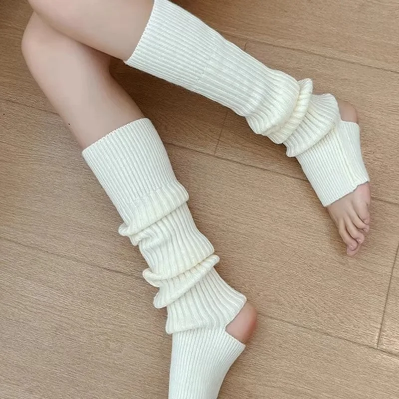 

Kave Ballet Leg Warmers Lolita Knitted Stirrup Leg Warmers for Women Boot Cuffs Winter Extra Soft Long Legwarmers for Yoga Dance