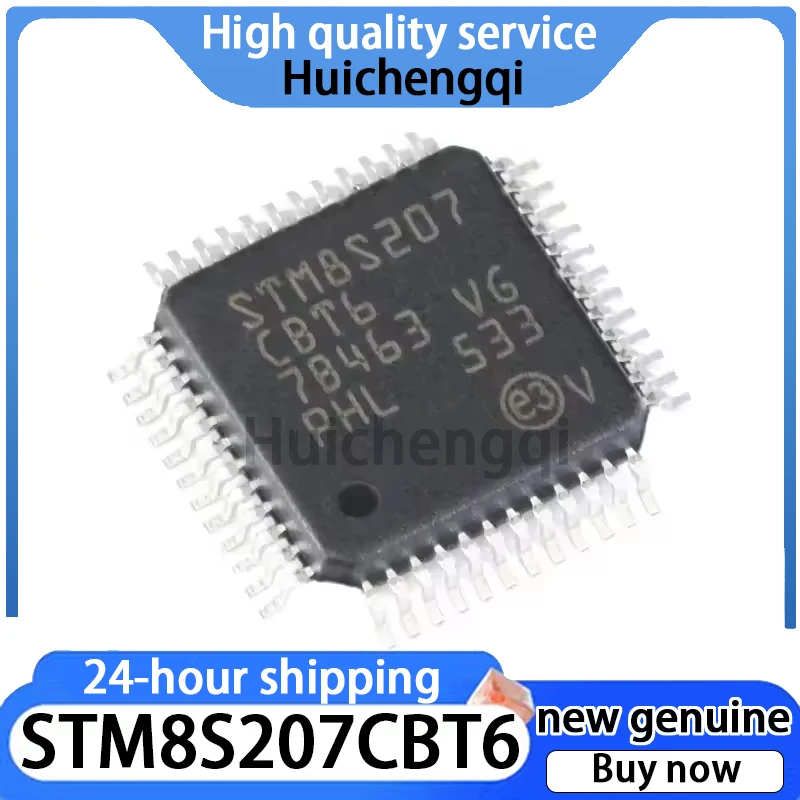 2PCS Original Genuine STM8S207CBT6 Package LQFP-48 24MHz/128KB Flash Memory/8-bit Microcontroller