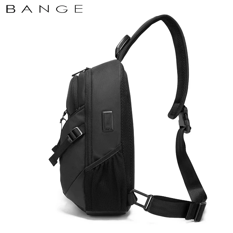 BANGE-Bolsa Peito Impermeável para Homens, Pacotes Esportivos, Sling Do Ombro Do Mensageiro, Bolsa De Corrida, Lazer, Negócios, Viagem