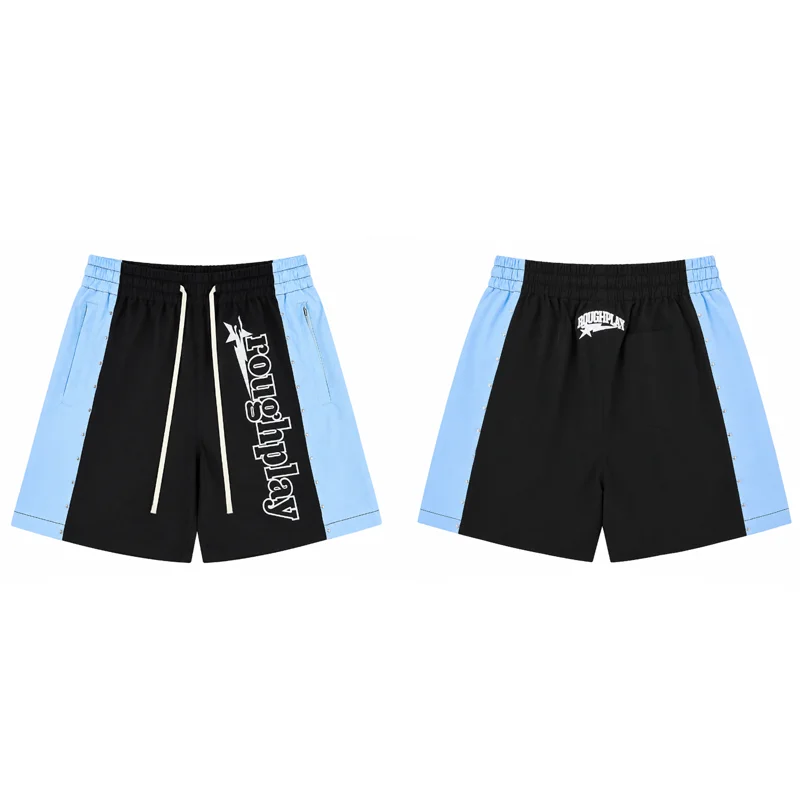 Summer New Rough Play Casual Shorts Side Panel Trend Diamond Studded Letter Print Loose Shorts Stock