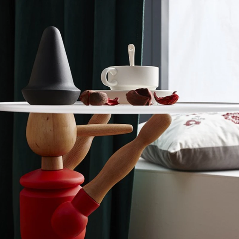 

Puppet coffee table cartoon small table red log color