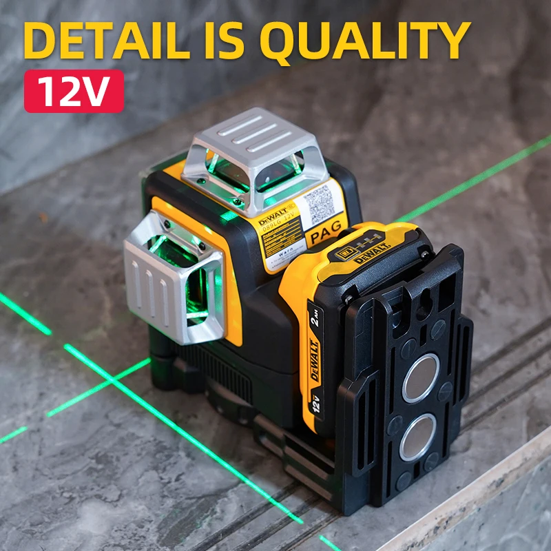 

Dewalt DW089LG 3 Sides*360 Degree Vertical 12 Lines Laser Level Horizontal Green Light Level Meter Outdoor