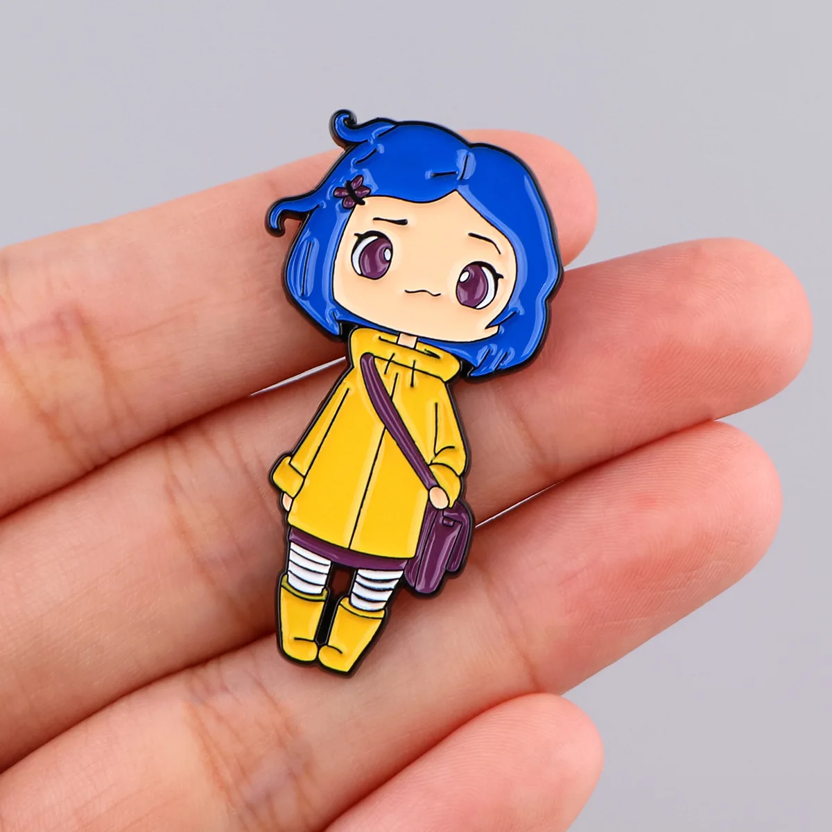 Coraline Enamel Pin Brooch Alloy Badge Anime Cosplay Lapel Pin for Backpack Clothing Bag Accessories Gift New Style Fashion