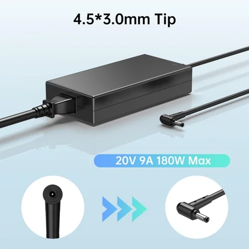 Imagen 2 del producto Adaptador de corriente para ordenador portátil, cargador de 20V, 9A, 180W CA para MSI Creator M16 Stealth 15M Crosshair Sword 15 17 GF66 GF76 GL66 GL76 A17-180P4B