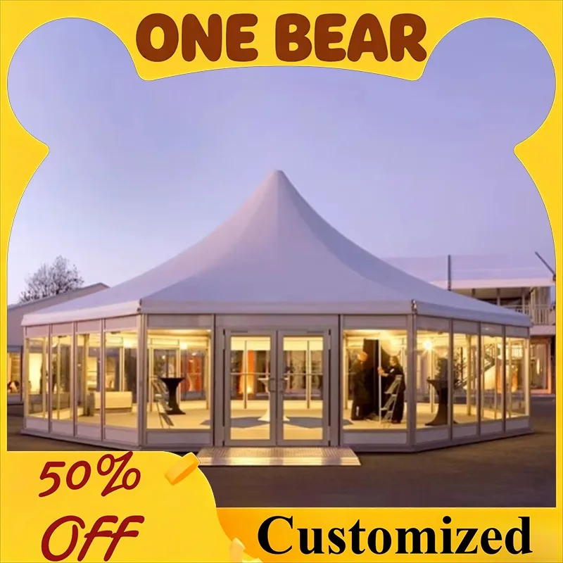 Custom Size Outdoor Polygonal High Top Party Tent Shelter For Wedding Ceremonies Private Gatherings And Various Party Activities