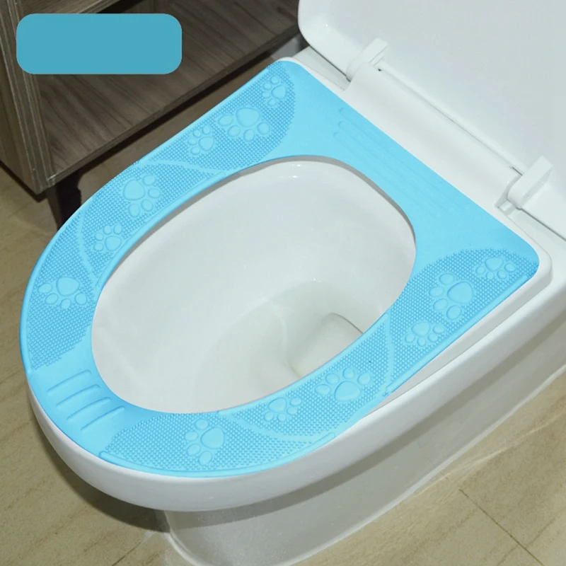 2 Pack Toilet Seats Cover Silicone Resusablet Oilet Lid Covers For Adults & Kids Potty Training For Oval, Round Toilets