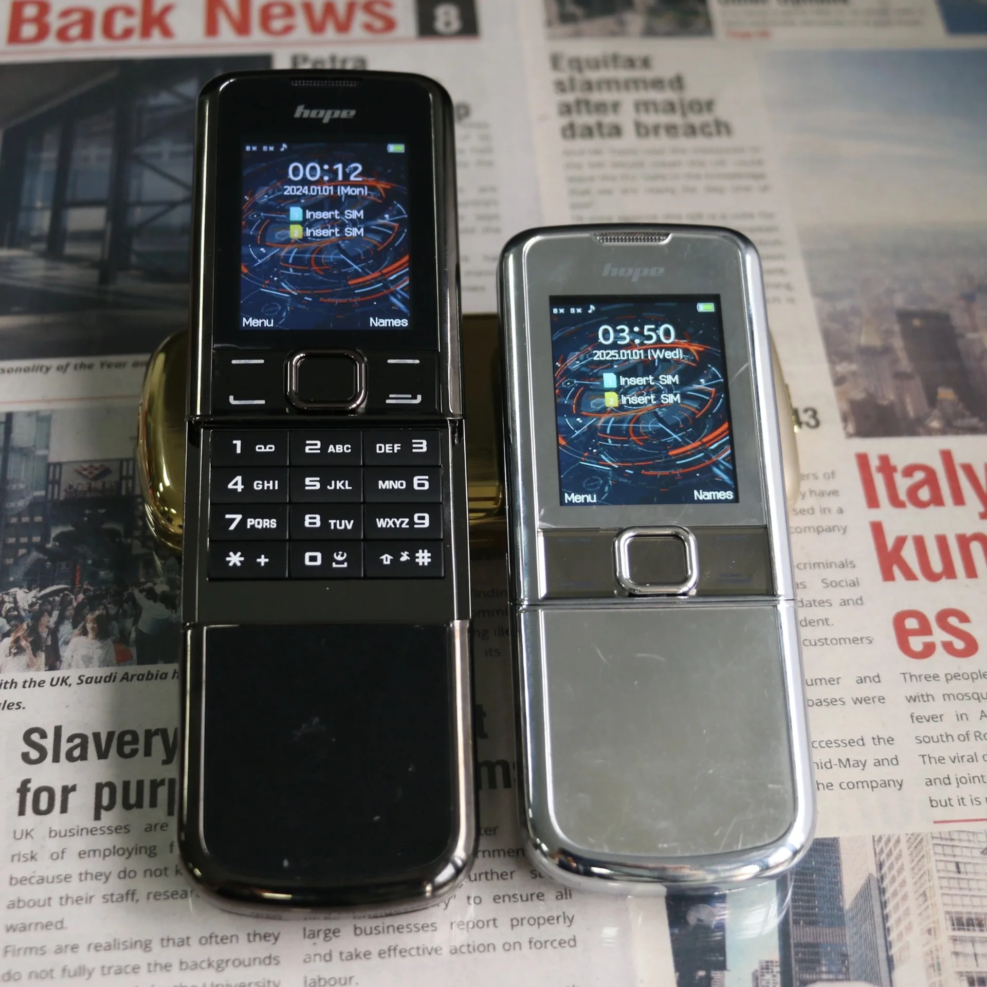 8800 Classic Retro Slider Senior Phone Dual SIM Metal Body Speed Dial Blacklist Durable Elderly Mobile Phone Big Button Luxury