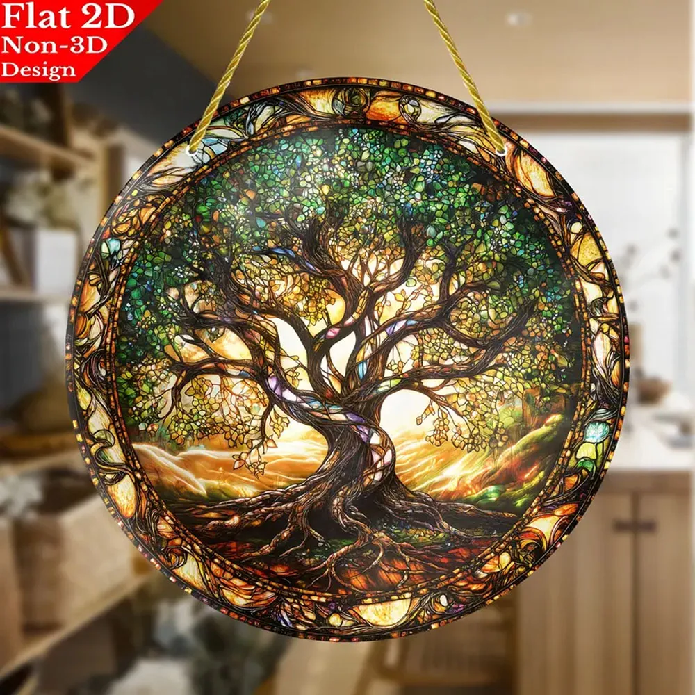 Tree of Life Suncatcher - Housewarming Gift, Artistic Hanging Decoration for Home and Garden, Wall Decor High-Quality Material