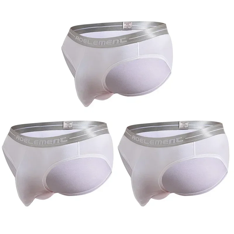 

Мужские трусы-слипы из модала с U-образным вырезом, 3 шт., с отдельным кармашком-капсулой из ледяного шелка