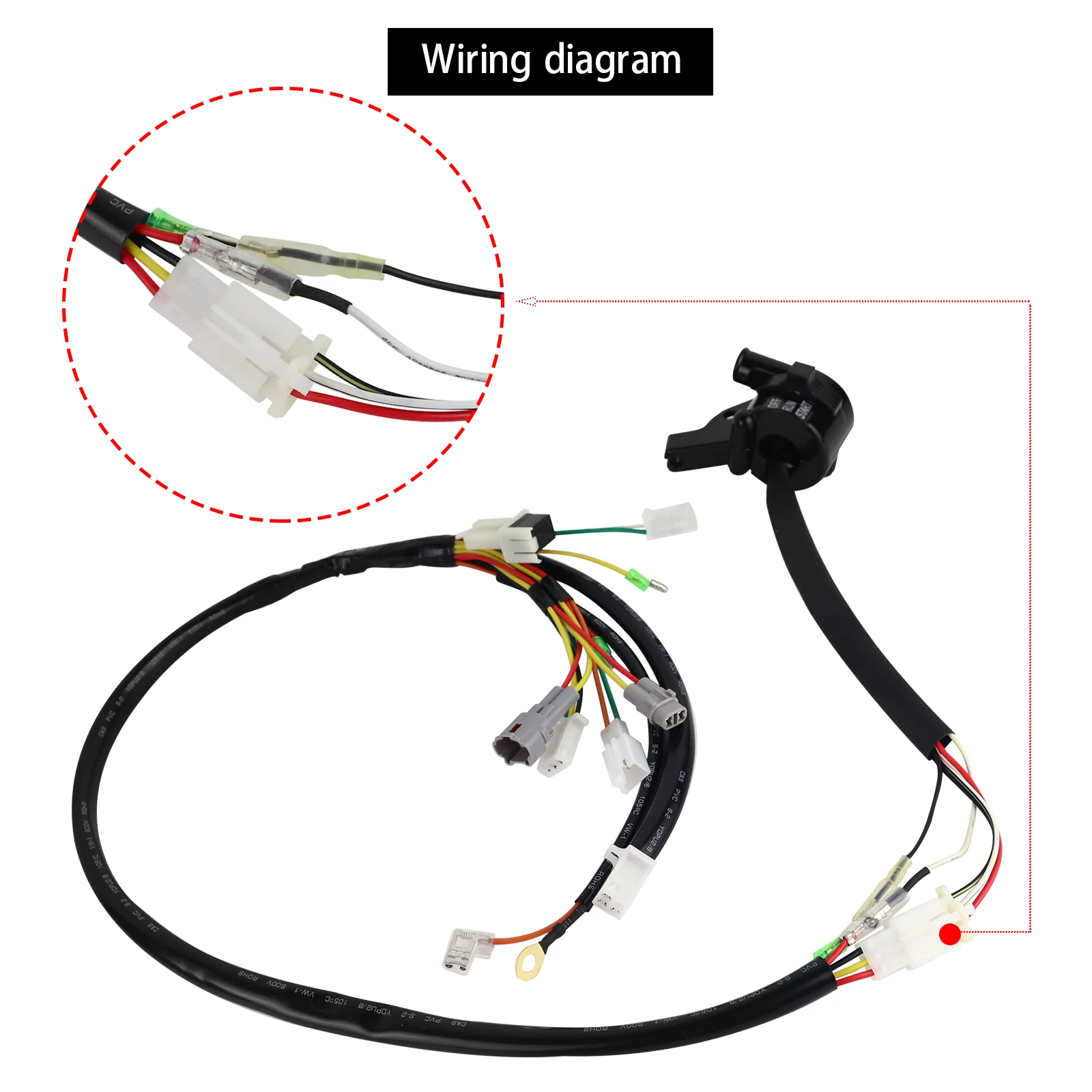 Throttle Housing Start Switch Handlebar Accelerator Twist Grip Handle Bar Set for Yamaha PW50 PY50 Peewee Y-Zinger Motorcycle - view 5
