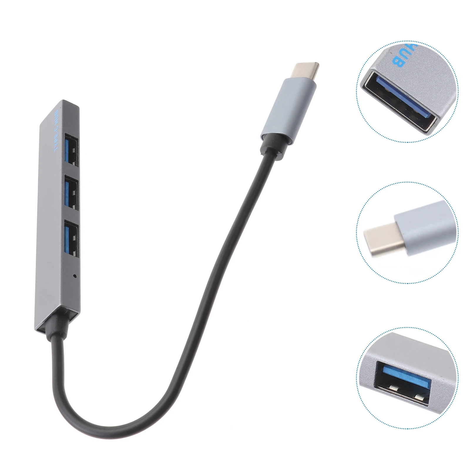 

Aluminum magnesium Alloy USB Hub Computer Accessories 4 Ports Type C Expansion Adapter Data Dock Thin Portable