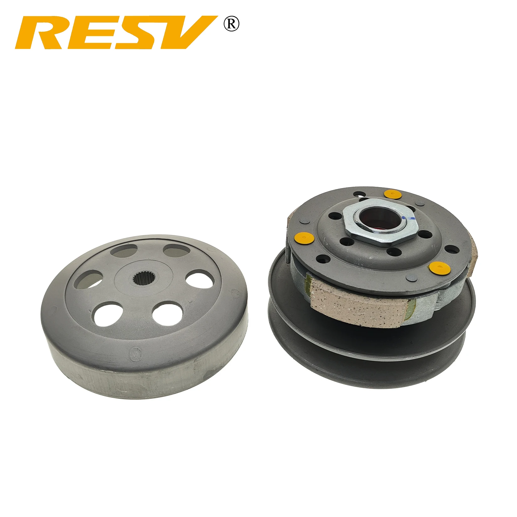 RESV for GY6 48cc 49cc 50cc 60cc 80cc 139QMA 139QMB 1P39QMB 147QMD Clutch Assy Primary Drive Pulley Clutch CVT Belt Variator