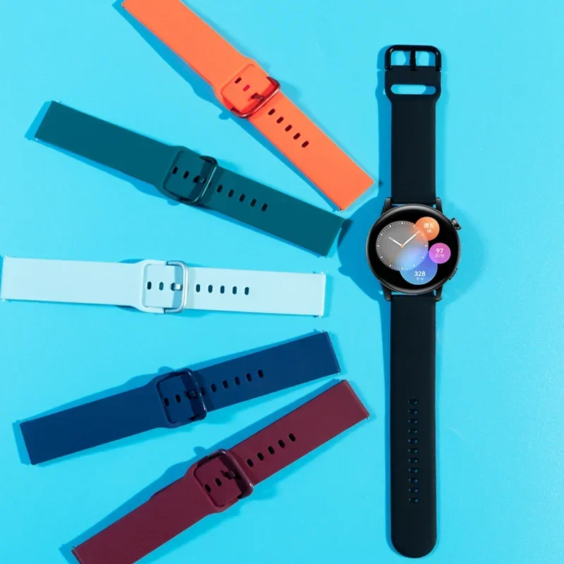 20mm 22mm Watch Strap For Amazfit Bip3 3Pro GTS2 2E 3 4 4Mini GTR GTR2 Silicone Band For Samsung Galaxy Watch 7 6 5 4 Classic S3 image 5